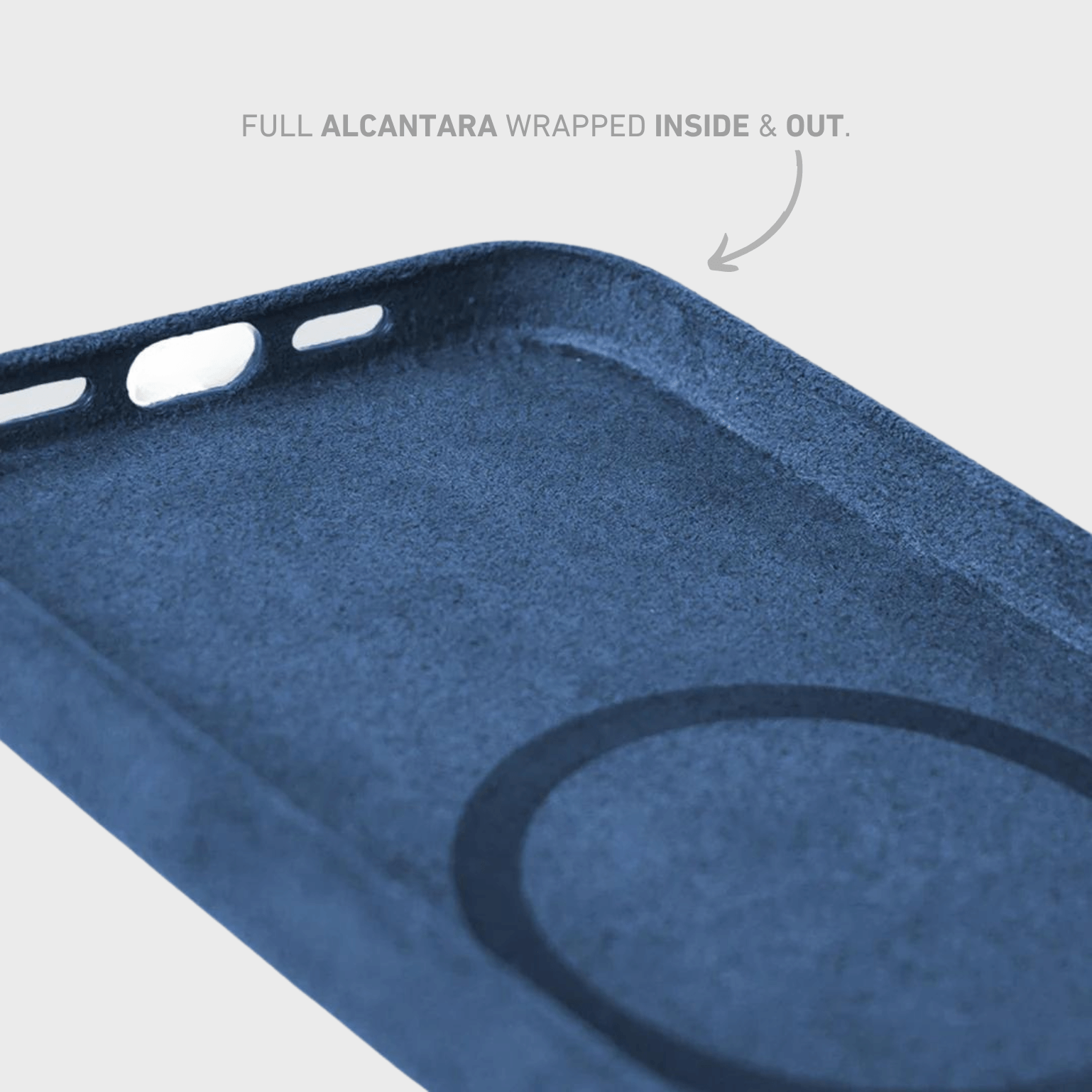 Alcantara iPhone Case + AirPod Case - Midnight Blue Edition