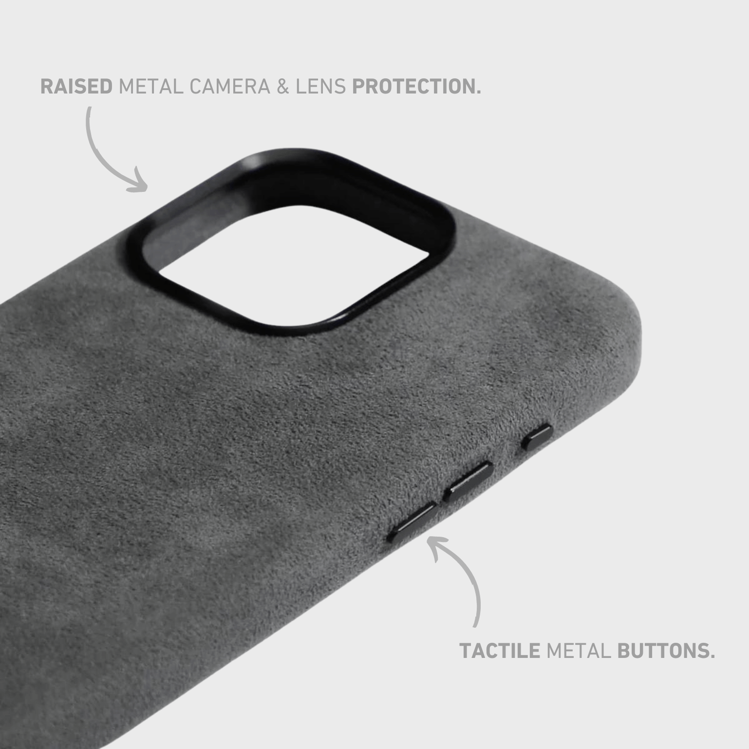 Alcantara iPhone Case + MagSafe Wallet + AirPod Case - Space Gray Edition