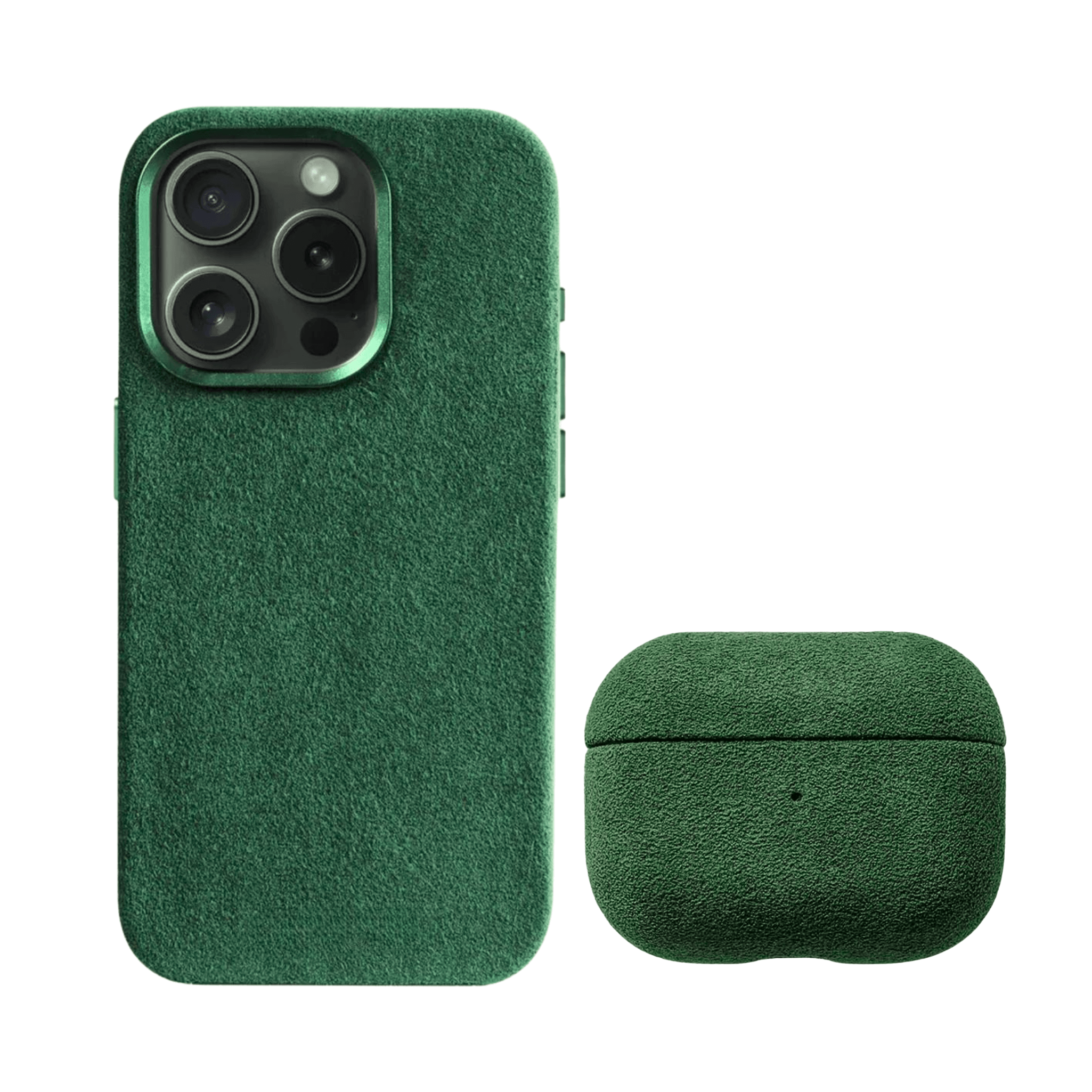 Alcantara iPhone Case + AirPod Case - Forest Green Edition
