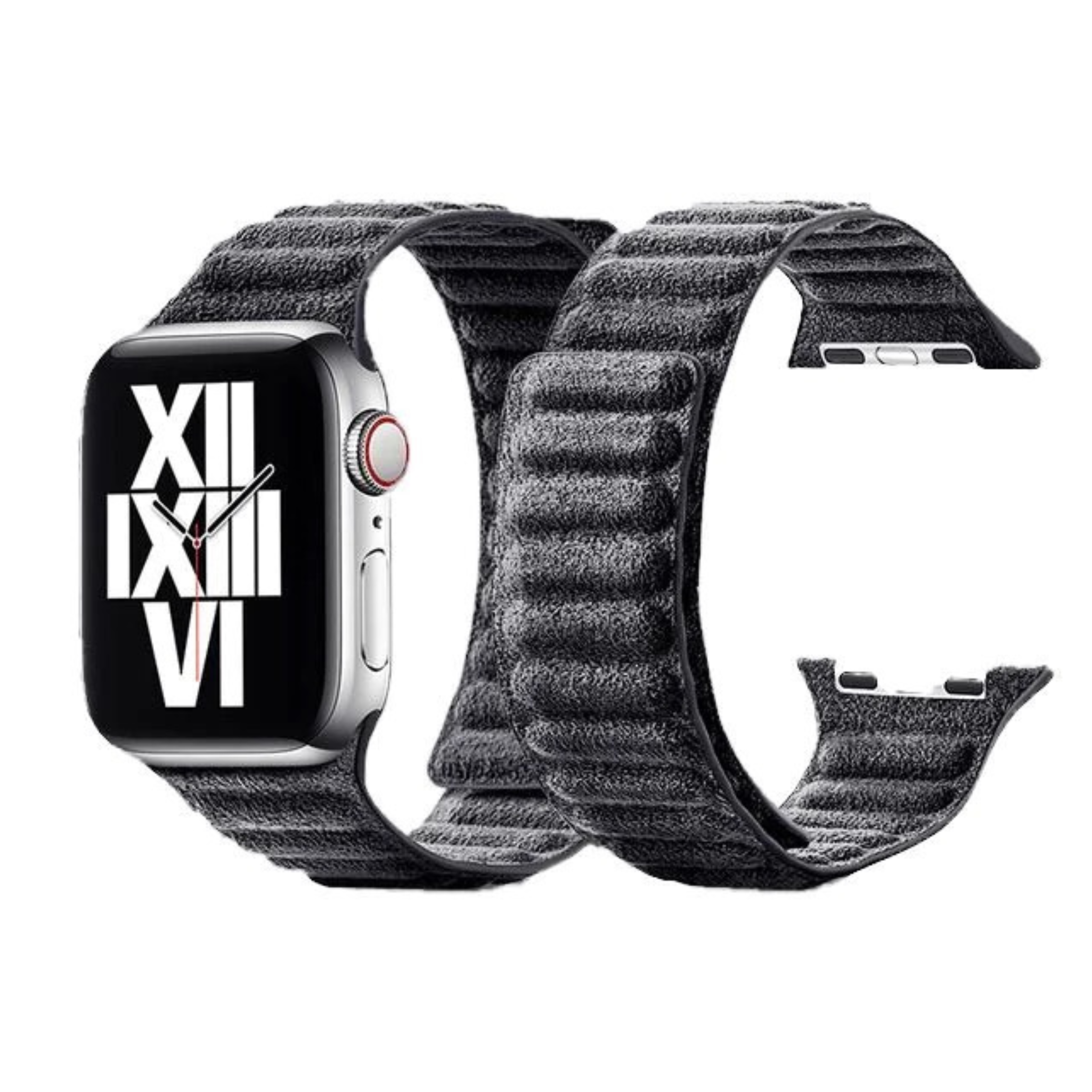 Alcantara Apple Watch Band / Space Gray / 42/44/45 & Ultra (49mm) / Magnetic