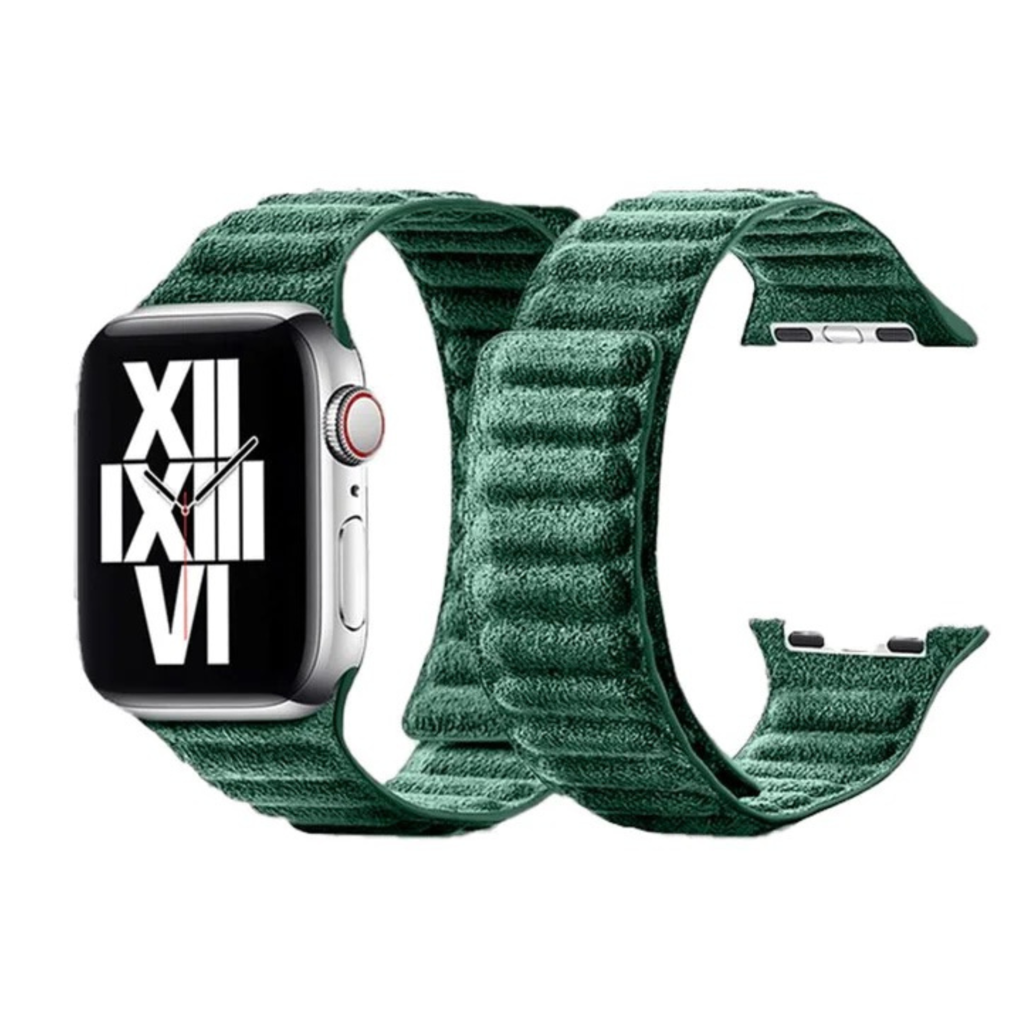 Alcantara Apple Watch Band / Forest Green / 42/44/45mm & Ultra (49mm) / Magnetic