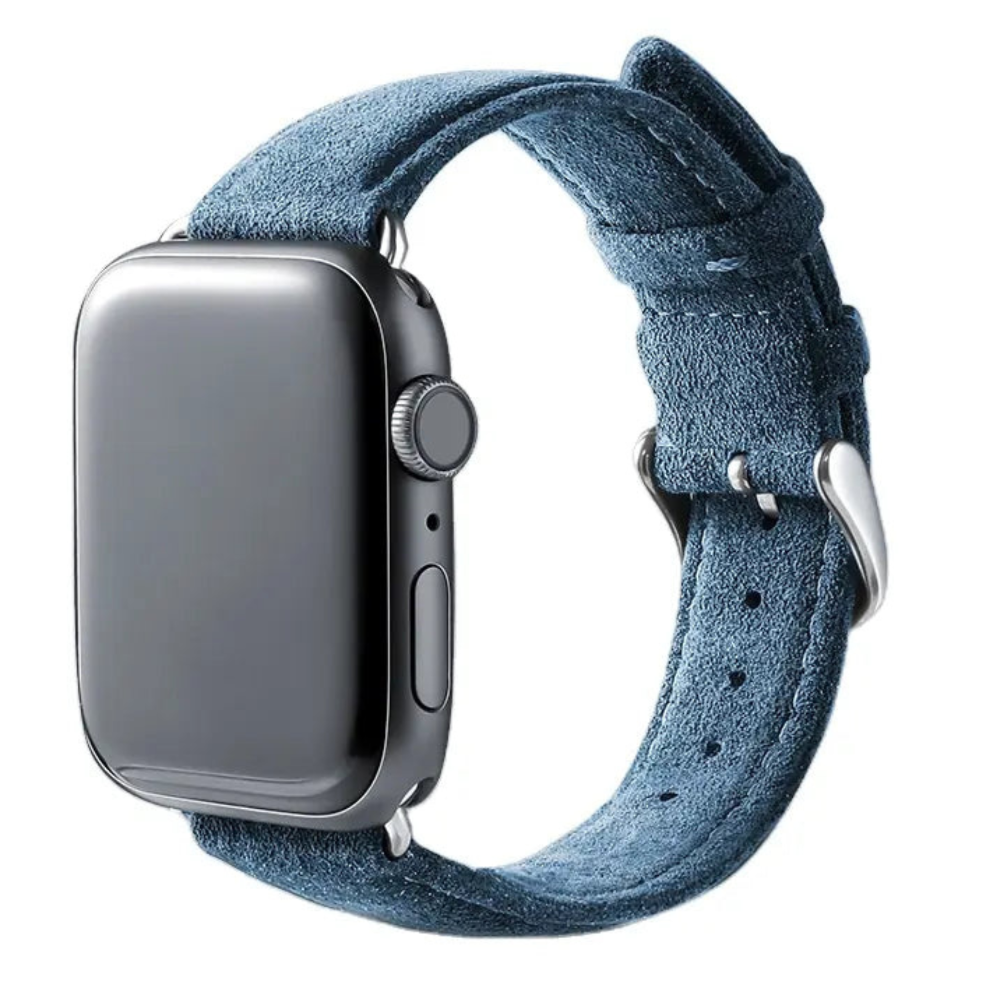 Alcantara Apple Watch Strap / Midnight Blue / 42/44/44m & Ultra (49mm) / Buckle