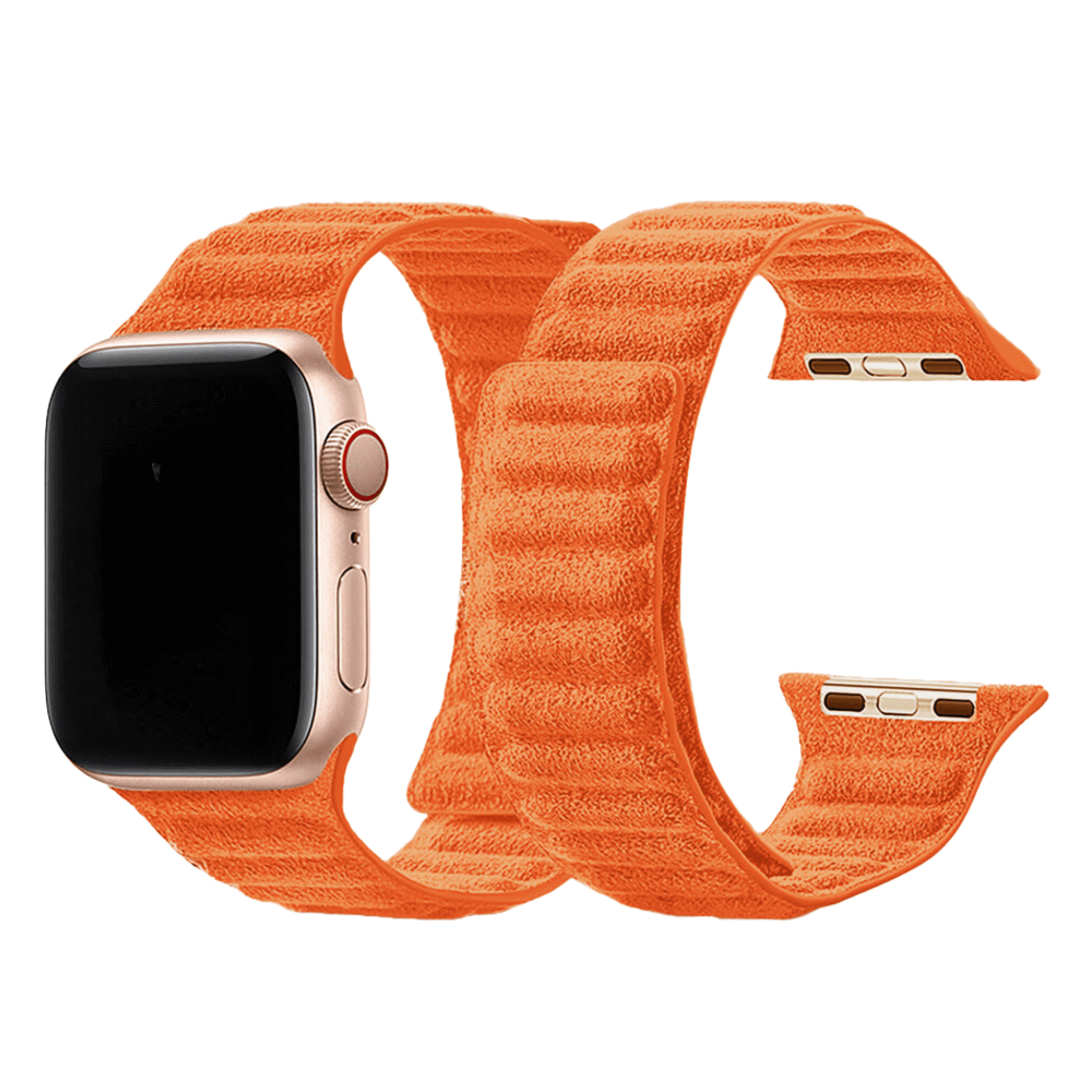 Alcantara Apple Watch Band / Orange / 42/44/45 & Ultra (49mm) / Magnetic